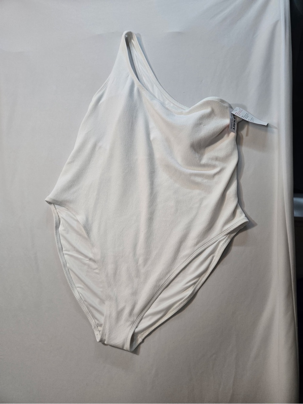 Old Navy White One-Shoulder Bandeau Bodysuit